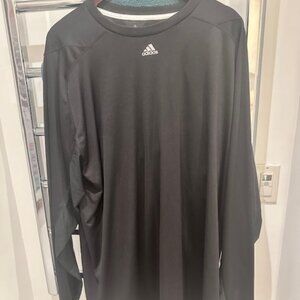 Men's Adidas FORMOTION  Long Sleeve Athletic Shirt.  Black.  2XL
